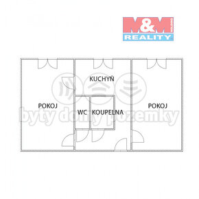 Pronájem bytu 2+1, 60 m², Chomutov, ul. Pod Břízami - 9