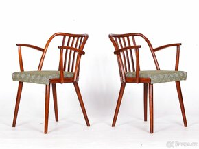 2x vzácné zrenovované židle TON, A. Šuman - 9