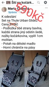 Velký výprodej ušitých doplňků na kočárky, CENY OD - 9