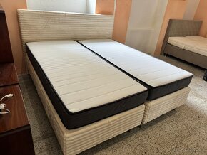 Nová  Krásná Boxspring postel Dream-Well 180×200 cm plyšový - 9