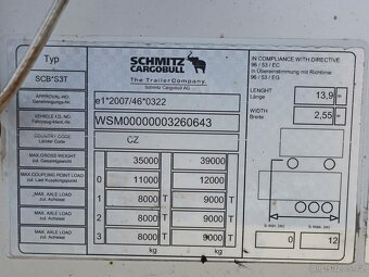 Schmitz CARGOBULL, LOW DECK, TŘÍSTRANNÁ SHRNOVACÍ PLACHTA, Z - 9