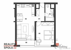 Pronájem, byty/2+kk, 54 m2, Sladová 2825/11, Východní Předmě - 9