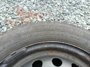 2 kola 5,5x14H2 ET49, pneumatiky 185/60 R14 - 9