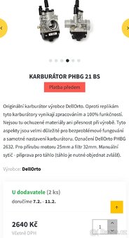 Karburátor DellOrto PHBG 21 BS - 9