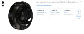 Průmyslový ventilátor 190mm, 230V, 52W, EBM PAPST - 9