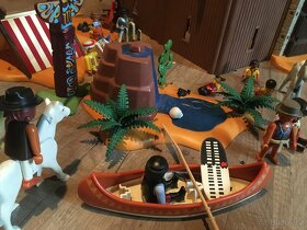 play mobil fort reno + indianska vesnice + lupici - 9