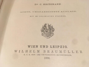 Kniha Anatomie des Menschen, lexikon anatomie člověka, 1896 - 9