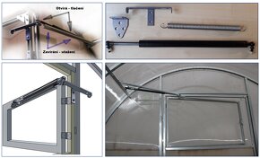 SLEVA - Skleník polykarbonátový, šířka 4 m, délka 10 m - 9