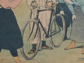 Originální cyklistický reklamní plakát "CYCLES SIRIUS" 1899 - 9