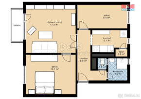 Prodej bytu 3+1, 55 m², Zliv, ul. Jáchymovská - 9