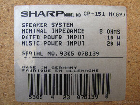 SHARP - Hifi systém - VĚŽ - GRAMO-CD-KAZETY-RADIO - 9