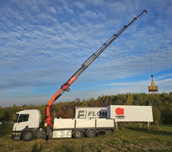 Scania P410 - 6x2 - Valník + HR-PALFINGER PK 27001-EH–EURO 6 - 9