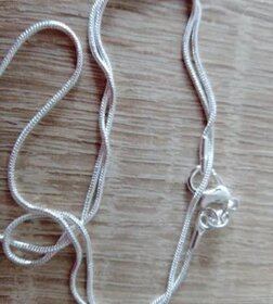 Dámský stříbrný náhrdelník řetízek 45 cm nový 925 tenký - 9