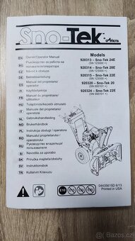 Sněhová fréza Sno-tek 22E - elektrický startér, top stav - 9