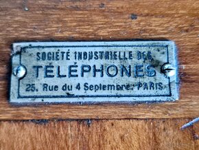 Starožitná telefonní ústředna Des Téléphones Paris - 9