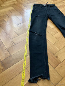 Černé rifle Pull&Bear vel.32 - 9