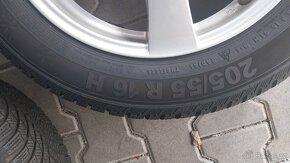 Prodám alu Škoda,VW pneu zimní 205/55/16 - 9