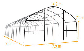 PVC hala 25x8m - 9