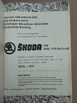 Návody a seznamy na ŠKODA 100, 100L, 110L, 110LS - 9